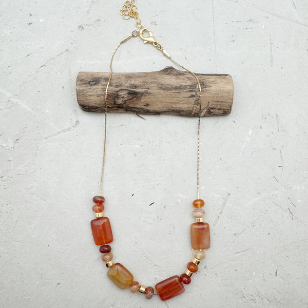 LINA RED |שרשרת  בציפוי זהב