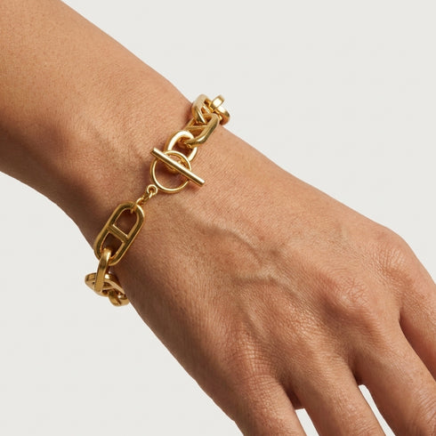 LUNA HOOPS BRACELET| צמיד בציפוי זהב