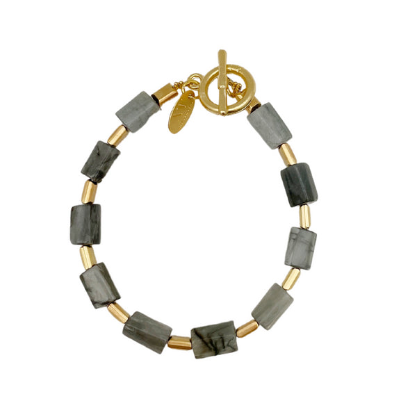 LU BLACK BRACELET|צמיד בציפוי זהב