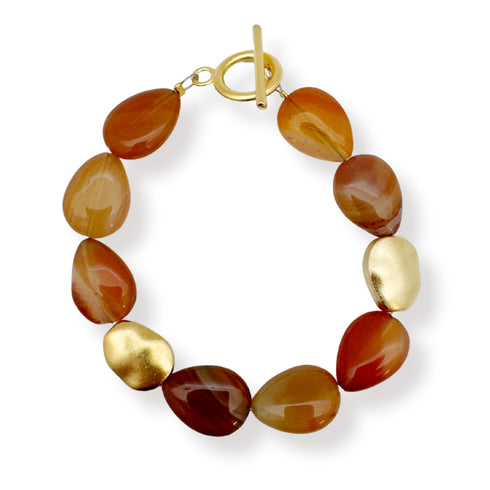 MELANIA RED BRACELET | צמיד אבנים טבעיות