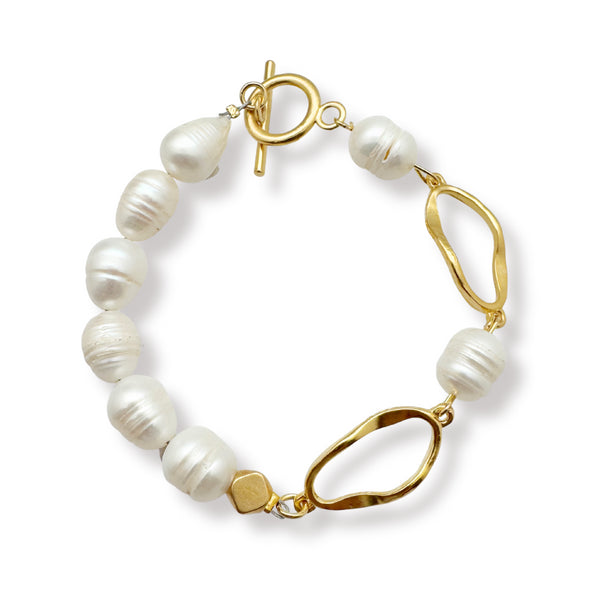 MOON PEARL BRACELET| צמיד פנינים טבעיות