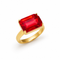 RONCHA RED|טבעת בציפוי זהב וקריסטלים