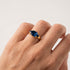 KIRA BLUE RING| טבעת  בציפוי זהב