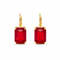 JON  RED EARRINGS| עגילים בציפוי זהב וקריסטל