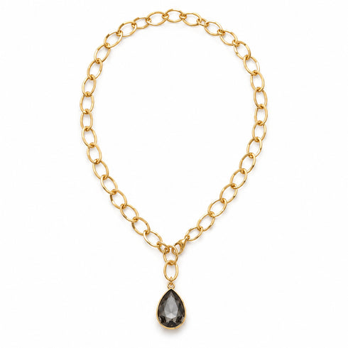 LIV NECKLACE| שרשרת עם קריסטל טיפה