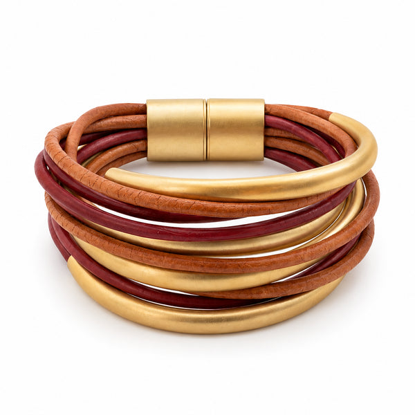 TIFFANY RED| צמיד מגנט בציפוי זהב