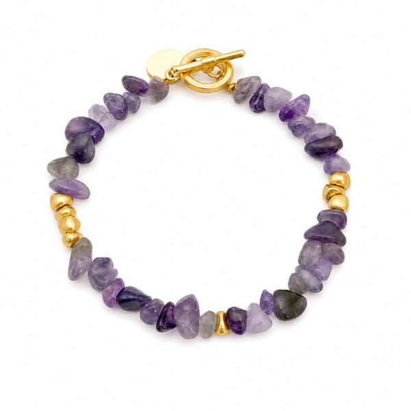 PURE PURPLE BRACELET  |צמיד  בציפוי זהב