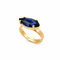 KIRA BLUE RING| טבעת  בציפוי זהב