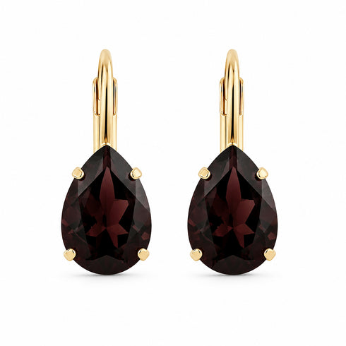 LIV BORDO EARRINGS |עגילים בציפוי זהב וקריסטלים