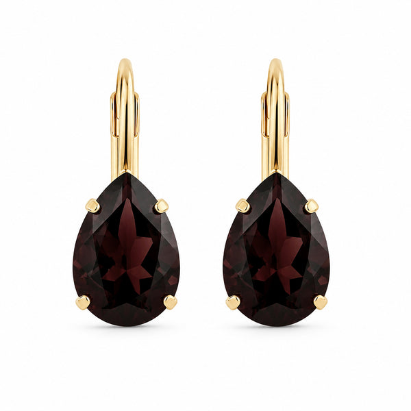 LIV BORDO EARRINGS |עגילים בציפוי זהב וקריסטלים