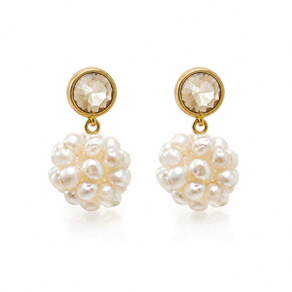 FLORA STUD EARRING|עגילים בציפוי זהב