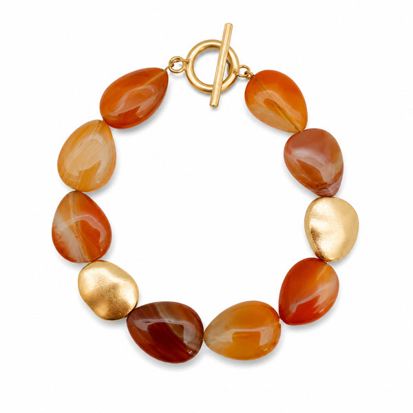 MELANIA RED BRACELET | צמיד אבנים טבעיות
