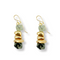 EARRINGS ROBIN FLASH GREEN |עגילים בציפוי זהב