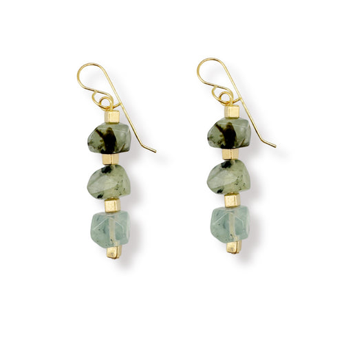 EARRINGS ROBIN GREEN |עגילים בציפוי זהב