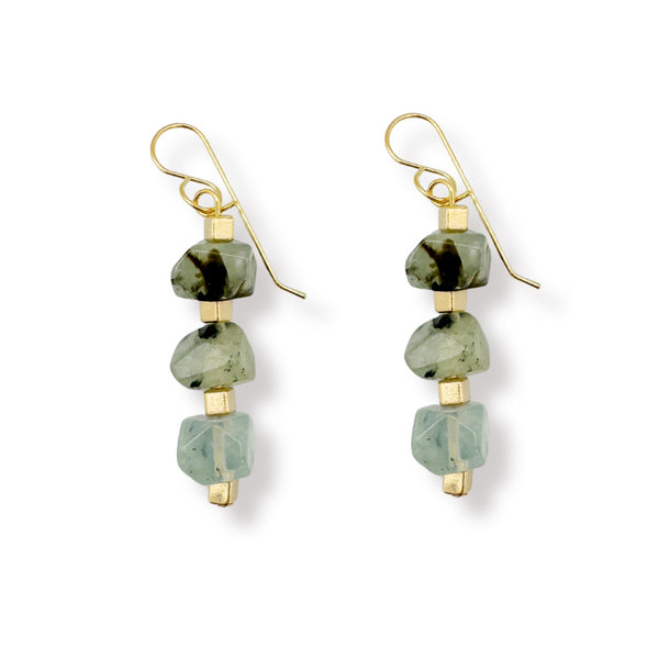 EARRINGS ROBIN GREEN |עגילים בציפוי זהב