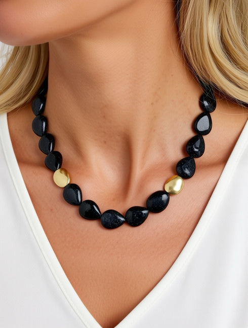 MELANIA SHINY|שרשרת אבנים טבעיות