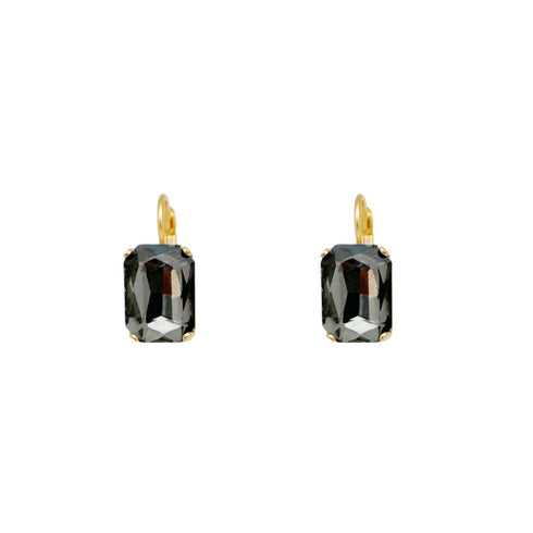 JON  GREY EARRINGS| עגילים בציפוי זהב וקריסטל