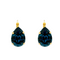 LIV DARK BLUE EARRINGS |עגילים בציפוי זהב וקריסטלים