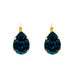 LIV DARK BLUE EARRINGS |עגילים בציפוי זהב וקריסטלים