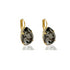 LIV GREY EARRINGS |עגילים בציפוי זהב וקריסטלים