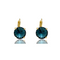 ELSSA BLUE EARRINGS|עגילים בציפוי זהב וקריסטלים