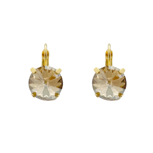 ELSSA EARRINGS|עגילים בציפוי זהב וקריסטלים