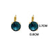 ELSSA BLUE EARRINGS|עגילים בציפוי זהב וקריסטלים