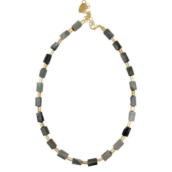 CHOKER LU BLACK |שרשרת קולר בציפוי זהב