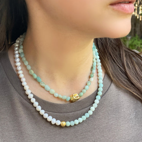 CHOKER  DAMCA MINT|שרשרת קולר עם פנינים