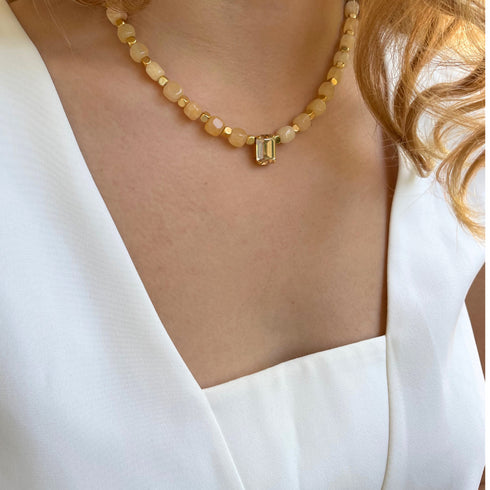 CHOKER CLEMENTINE CRYSTAL |שרשרת קולר בציפוי זהב