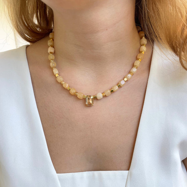 CHOKER CLEMENTINE CRYSTAL |שרשרת קולר בציפוי זהב