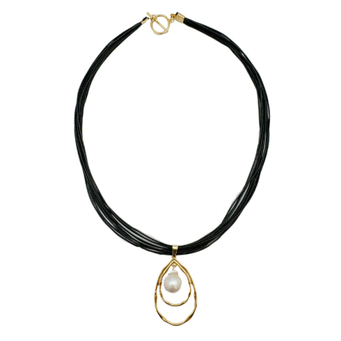 EVA PEARL|שרשרת בציפוי זהב