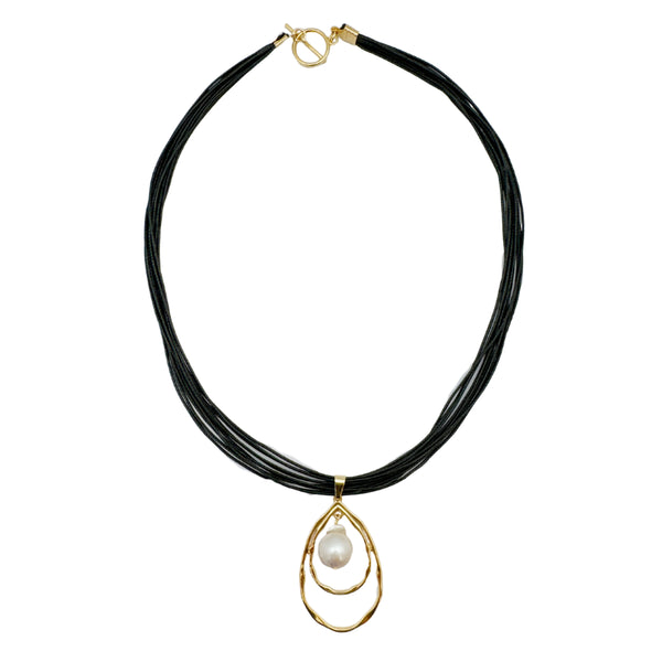 EVA PEARL|שרשרת בציפוי זהב