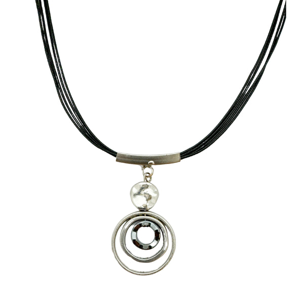 ANGELICA NECKLACE SB|  שרשרת בציפוי כסף ושחור