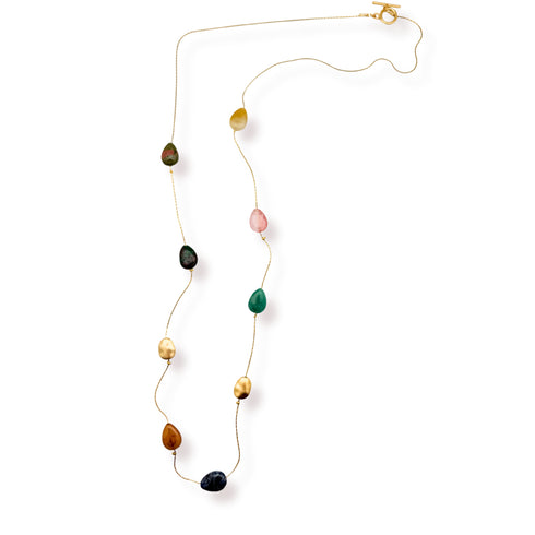 MELANIA LONG| שרשרת אבנים טבעיות