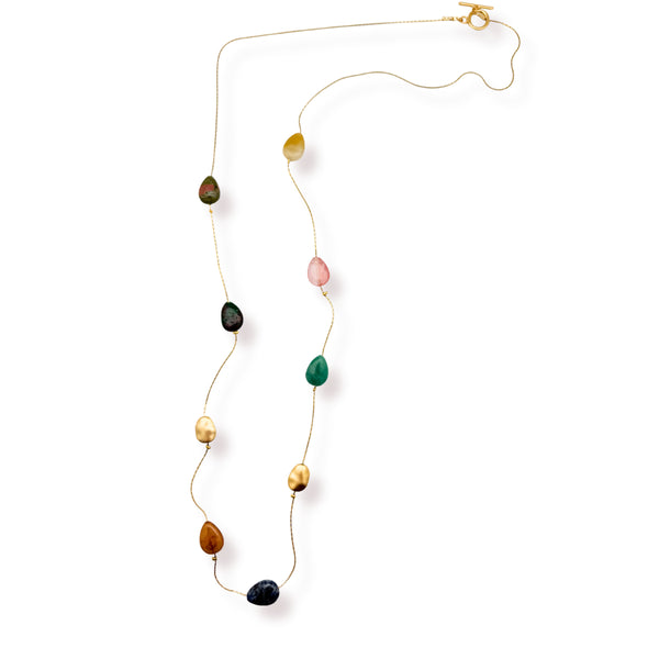 MELANIA LONG| שרשרת אבנים טבעיות