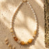 SAMANTHA NECKLACE PEARLS CHAMP  |שרשרת פנינים טבעיות ואבני סיטרין
