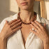 שרשרת אבן אובסידיאן וזהב | LINA NECKLACE