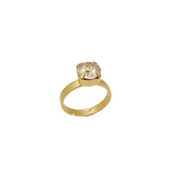 POKA CHAMP|טבעת בציפוי זהב וקריסטלים