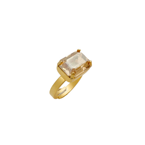 RONCHA CHAMP|טבעת בציפוי זהב וקריסטלים