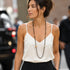 JUNA LONG NECKLACE  |שרשרת המטייט וחרוזי מתכת בציפוי זהב