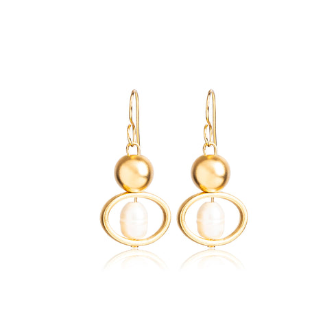 LABI | עגילים מצופים כסף וזהב