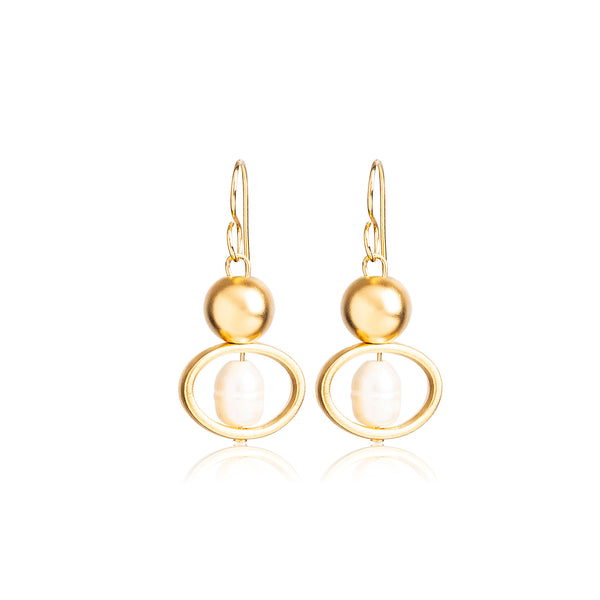 LABI | עגילים מצופים כסף וזהב