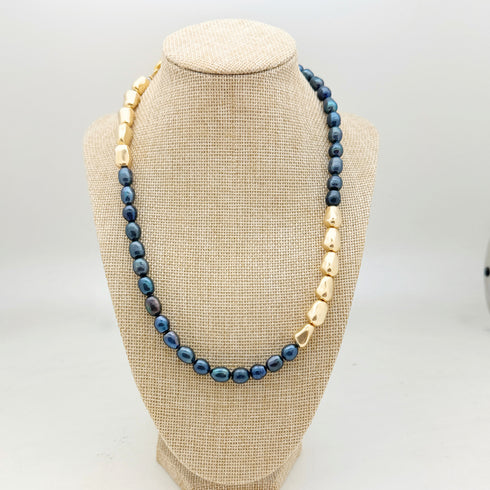 VIVIANA BLUE| שרשרת פנינים קצרה