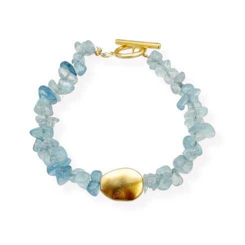 ISLA LIGHT BLUE | צמיד אבנים טבעיות