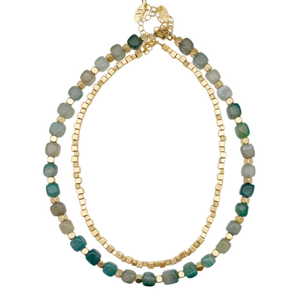 CHOKER VERDE SET |שרשרת קולר בציפוי זהב