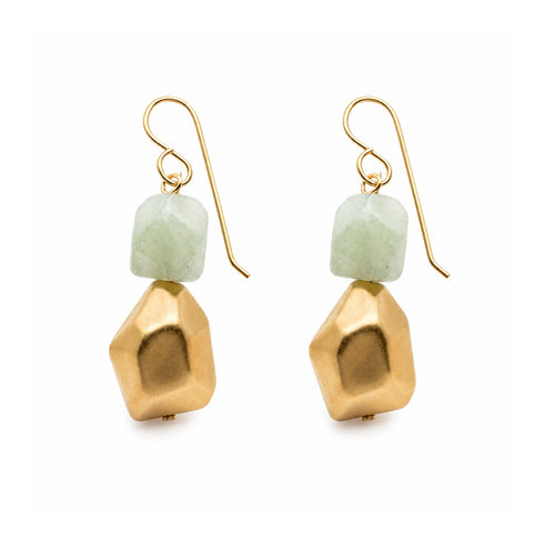 PEAR | עגילי אבני JADE טבעיות