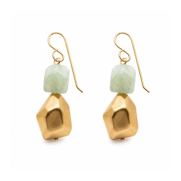 PEAR | עגילי אבני JADE טבעיות