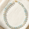 CHOKER ROBIN LIGHT BLUE |שרשרת קולר בציפוי זהב