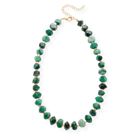 ROBING DARK GREEN| שרשרת אבנים טבעיות
